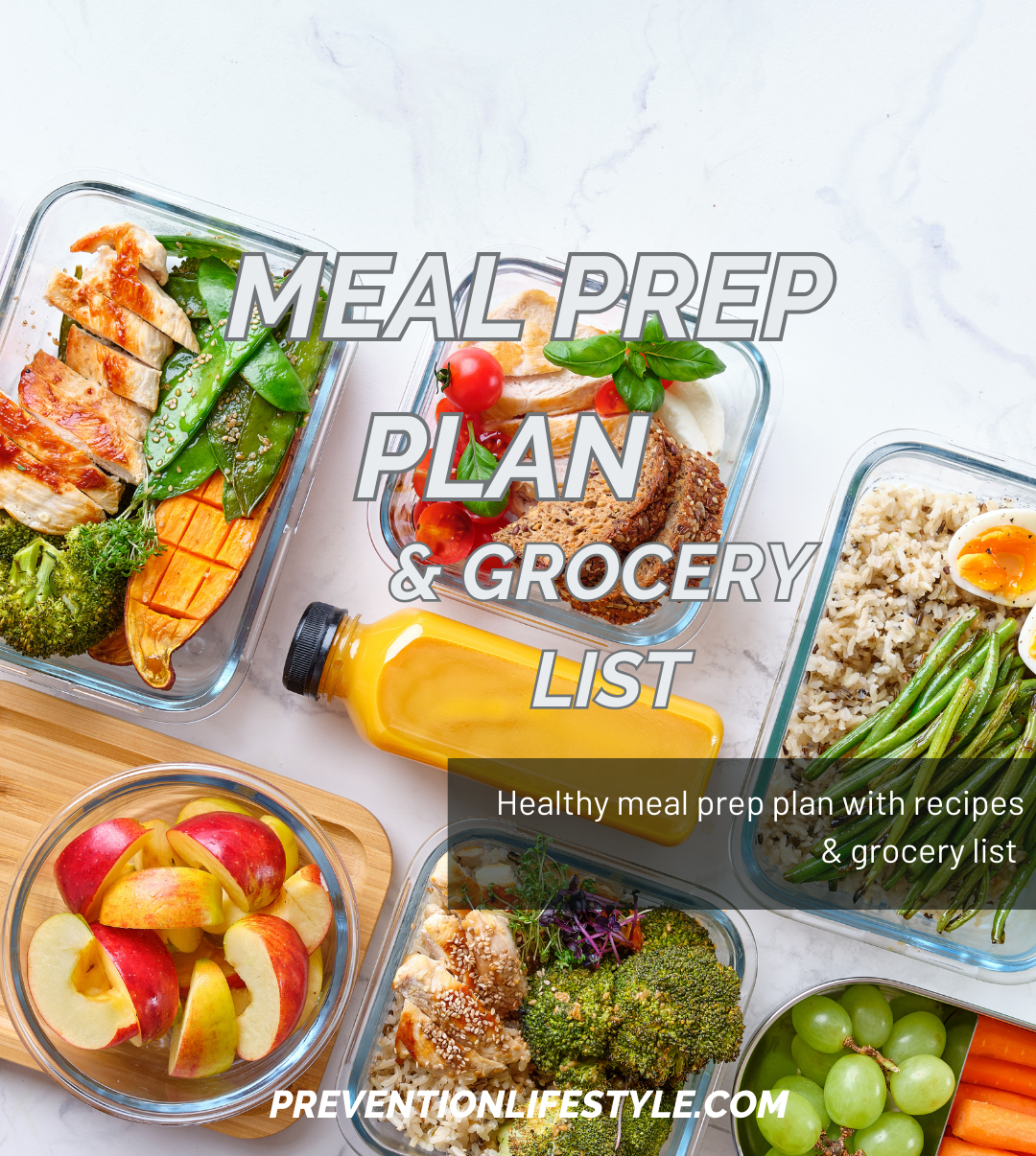 Meal Prep Plan & Grocery List Cover For LP